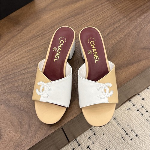 CHANEL 샤넬 여성용 슬리퍼 (굽높이5.5CM) C62095 2COLOR