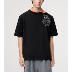 LOEWE 로에베  F02 아나그램 캣 자수 티셔츠