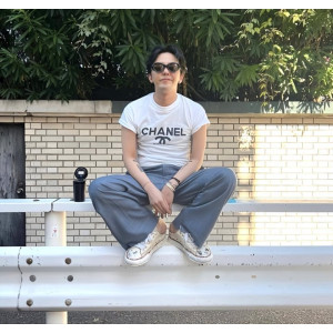 CHANEL 샤넬 클래식 메인로고 커플 반팔티