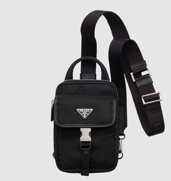 PRADA 프라다 리나일론 사피아노 가죽 스마트폰 케이스 2ZH194