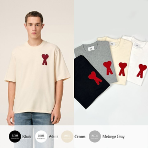 AMI 아미 드 꾀흐 패치 반팔 티셔츠