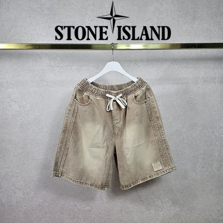 STONE ISLAND 스톤아일랜드 피그먼트 하프 밴딩 팬츠 2COLOR