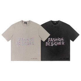 BALENCIAGA 발렌시아가 6442 패션 디자이너 구제 워싱 반팔