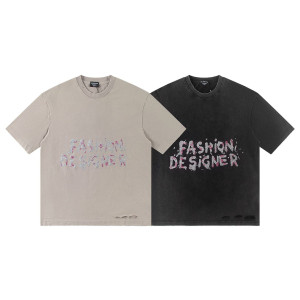 BALENCIAGA 발렌시아가 6442 패션 디자이너 구제 워싱 반팔