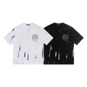 CHROME HEARTS 크롬하츠 6510 라인스톤 스플래시 홀스슈 반팔