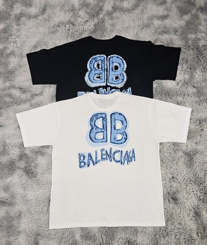 BALENCIAGA 발렌시아가 블루망점 오버핏 라운드 반팔