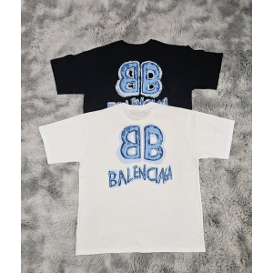 BALENCIAGA 발렌시아가 블루망점 오버핏 라운드 반팔