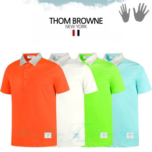 THOM BROWNE 톰브라운 팝스 카라 반팔