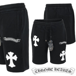 CHROME HEARTS 크롬하츠 화이트 크로스 트레이닝 반바지