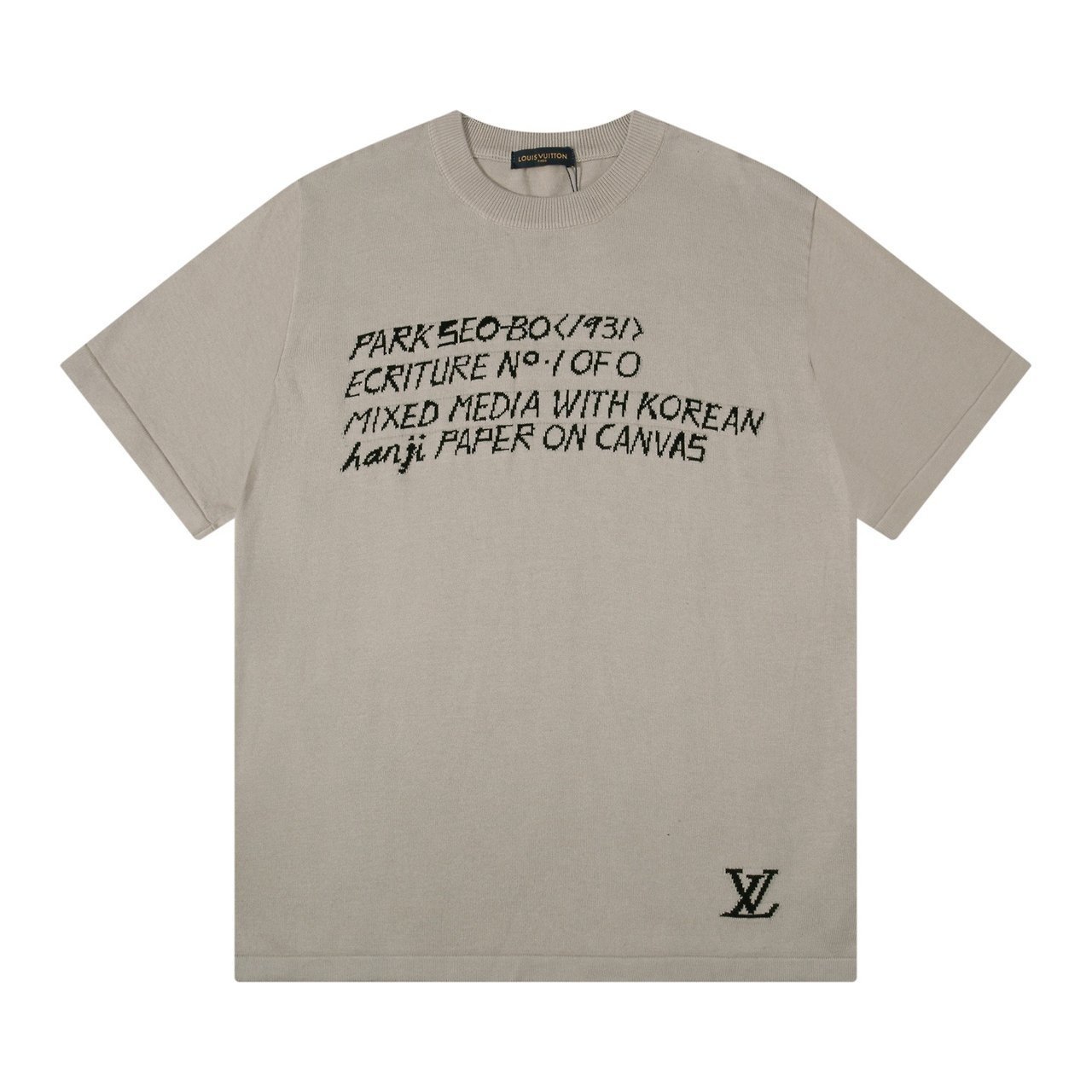 LOUIS VUITTON 루이비통 X 박서보 쇼트 콜라보 슬리브 크루넥 2COLOR