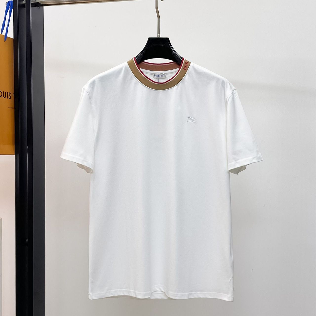 BURBERRY 버버리 650883 로고 배색 크루넥 코튼 반팔 3COLOR