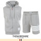 THOM BROWNE 톰브라운 사이드 4바 민소매 후드집업 & 반바지 셋업 2COLOR