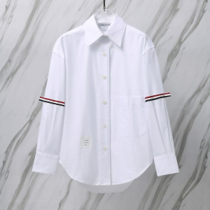 THOM BROWNE 톰브라운 016 우먼 RWB 암밴드 옥스포드 셔츠