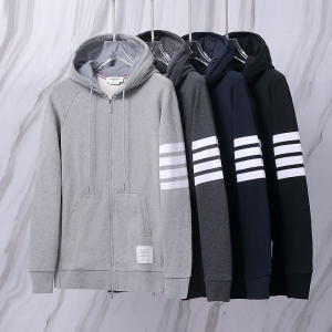 THOM BROWNE 톰브라운 106 클래식 사선 후드 집업