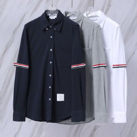 THOM BROWNE 톰브라운 711 RWB 암밴드 PK 코튼 셔츠