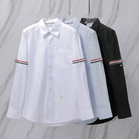 THOM BROWNE 톰브라운 811 RWB 암밴드 포플린 코튼 셔츠