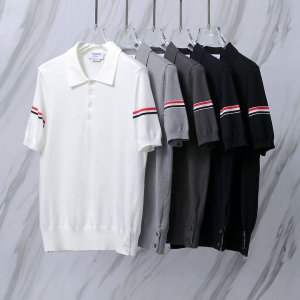 THOM BROWNE 톰브라운 029 RWB 암밴드 폴로 니트 반팔
