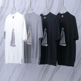 THOM BROWNE 톰브라운 031 요트 사선 니트 반팔