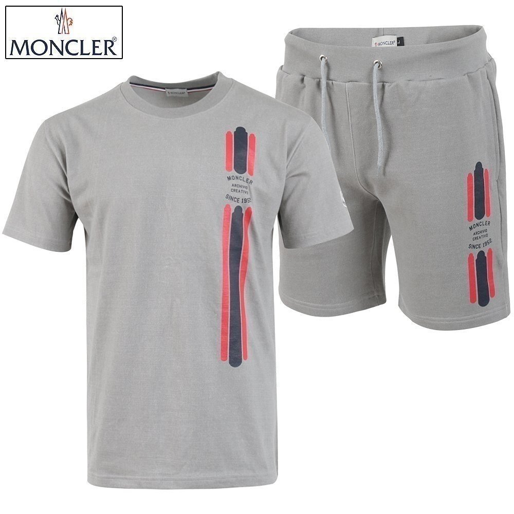 MONCLER 몽클레어 피그먼트 삼선 나염 반팔 & 반바지 셋업