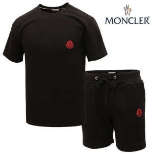 MONCLER 몽클레어 레드 패치 반팔 & 반바지 셋업