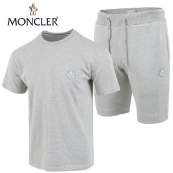 MONCLER 몽클레어 그레이 패치 반팔 & 반바지 셋업