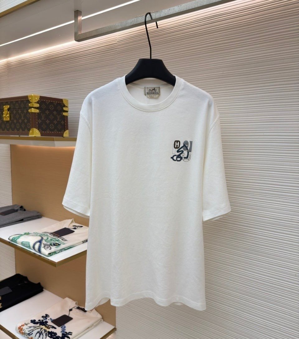 HERMES 에르메스 HH001 H 퍼즐 코튼 크루넥 티셔츠 2COLOR