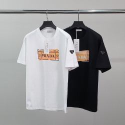 ●8월 판매 18위● PRADA 프라다 가슴페인트 코튼 반팔티