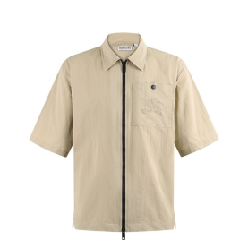 BURBERRY 버버리 607082 EKD 자수 나일론 집업 반팔 셔츠 자켓