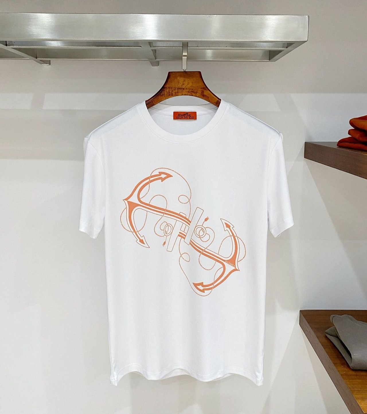 HERMES 에르메스 607053 샹달 앵커 라인 반팔 2COLOR
