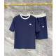PRADA 프라다 607115 메탈 플레이트 배색 링거 반팔&반바지 세트 2COLOR